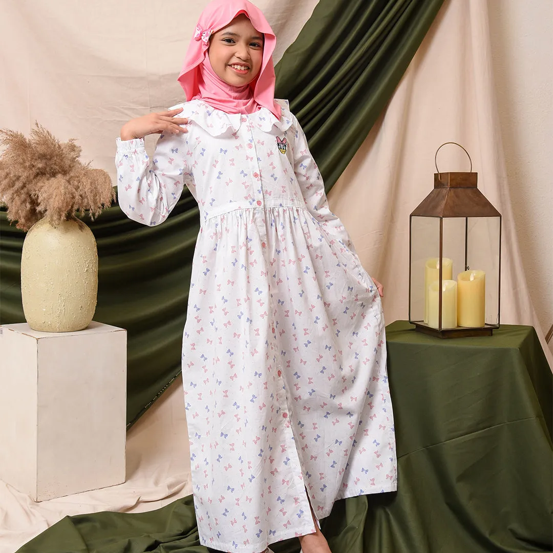 Shirt dress maxi cotton/ Ghamis dress katun anak/ Daisy Little Lady