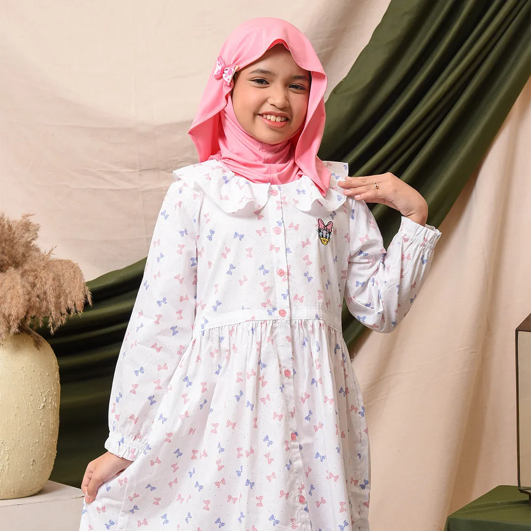 Shirt dress maxi cotton/ Ghamis dress katun anak/ Daisy Little Lady
