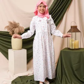 Shirt dress maxi cotton/ Ghamis dress katun anak/ Daisy Little Lady