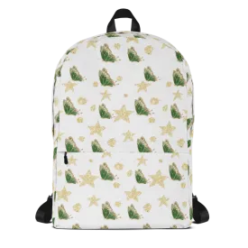 Sparkly Dark Green Butterflies Backpack