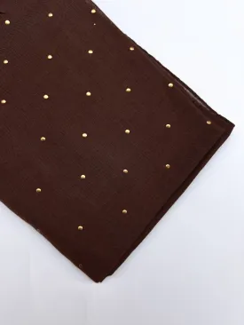 Studded Hijab - Dark Brown