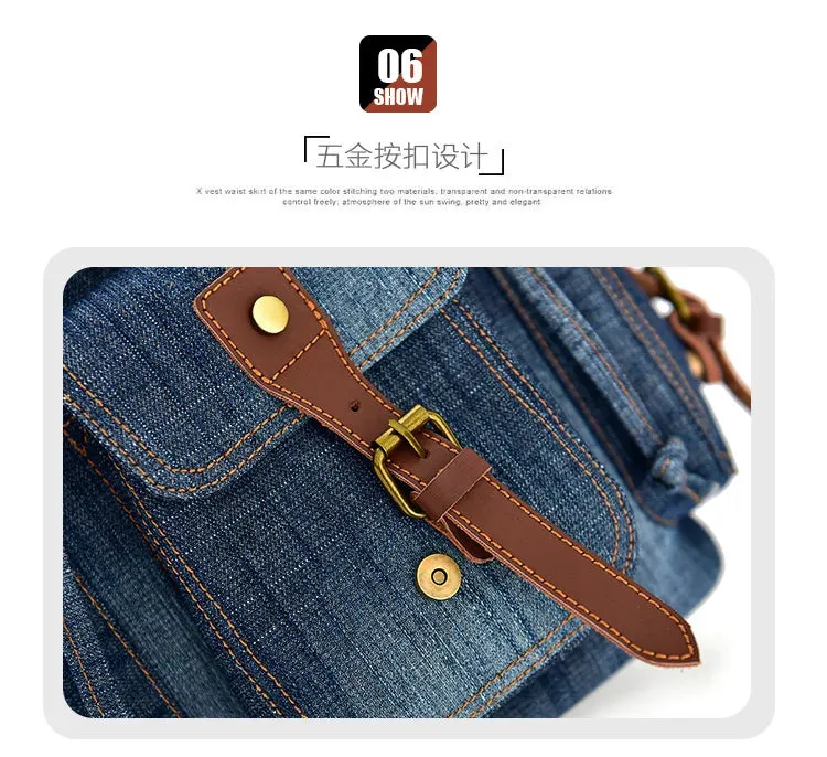 The retro unisex denim backpack