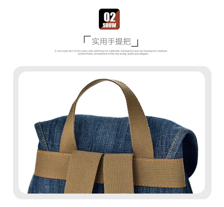 The retro unisex denim backpack