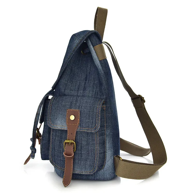 The retro unisex denim backpack
