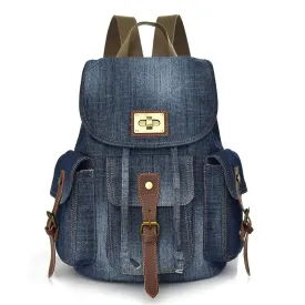The retro unisex denim backpack
