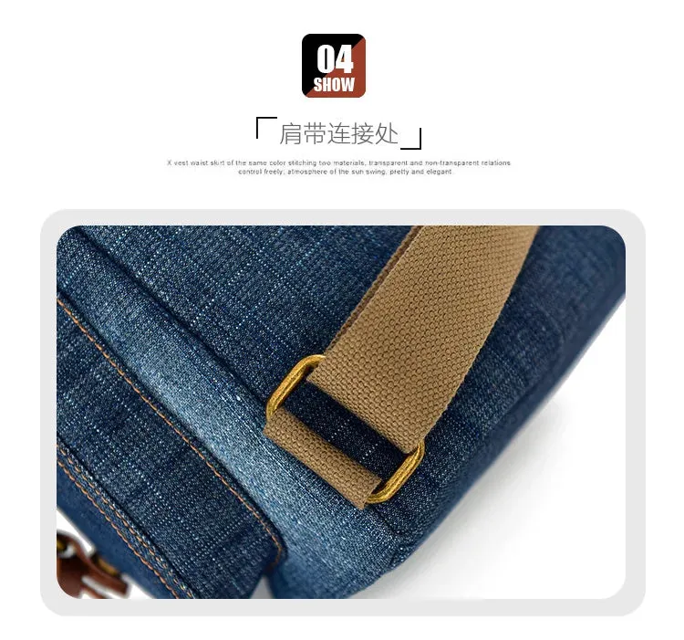 The retro unisex denim backpack