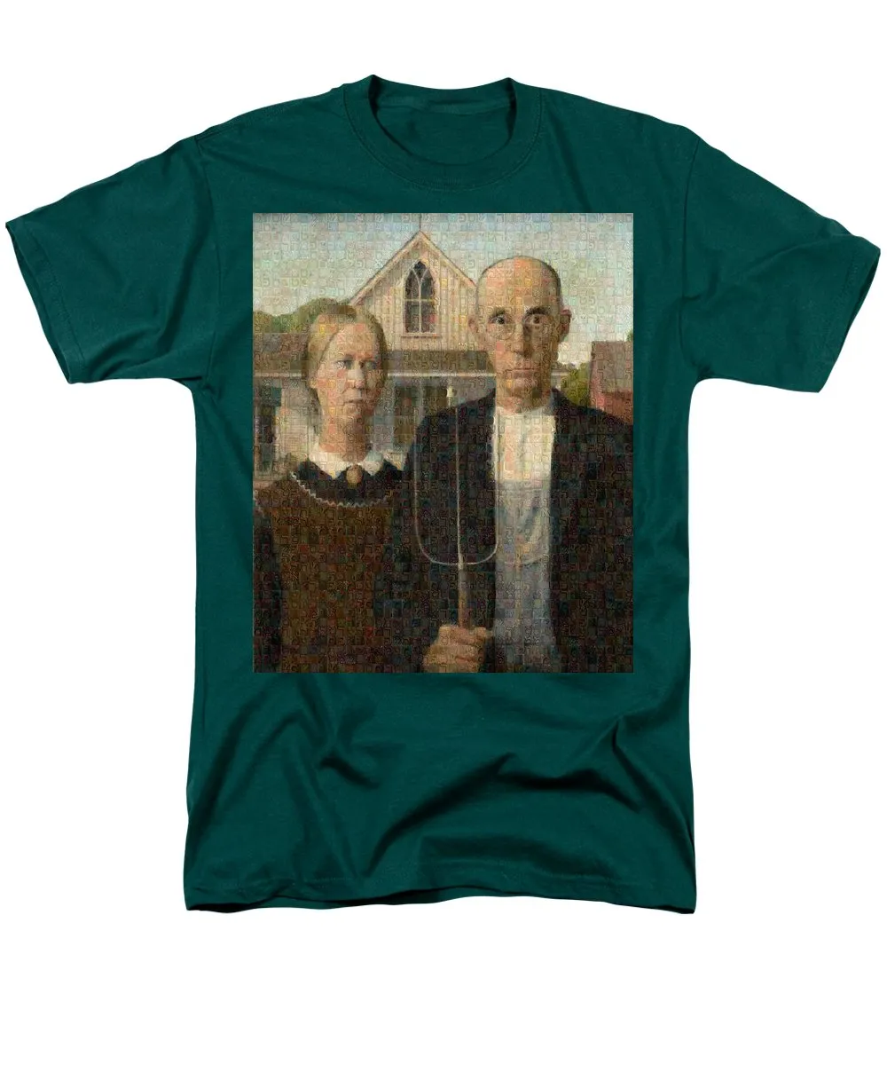 Tribute to American Gothic - Men's T-Shirt  (Regular Fit)