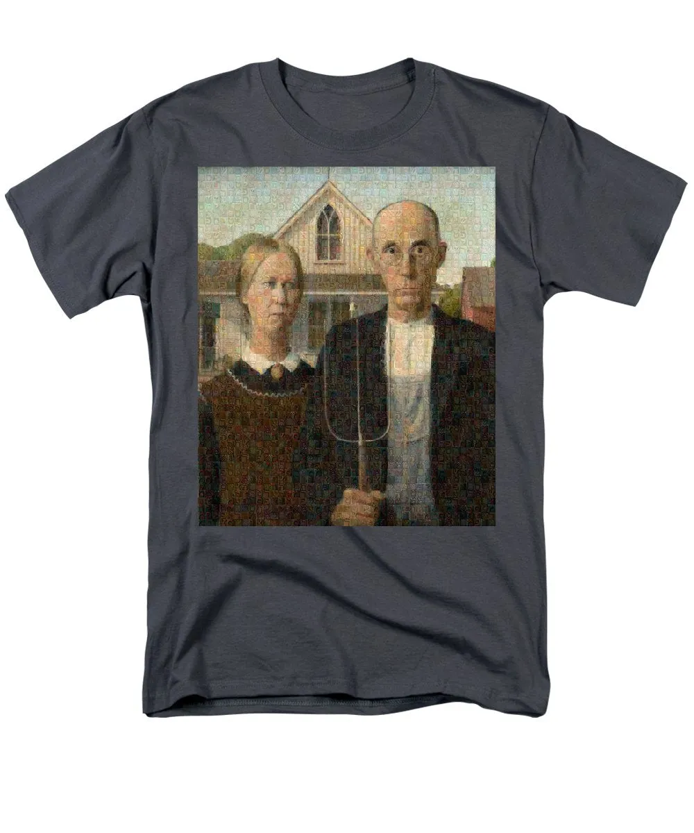 Tribute to American Gothic - Men's T-Shirt  (Regular Fit)