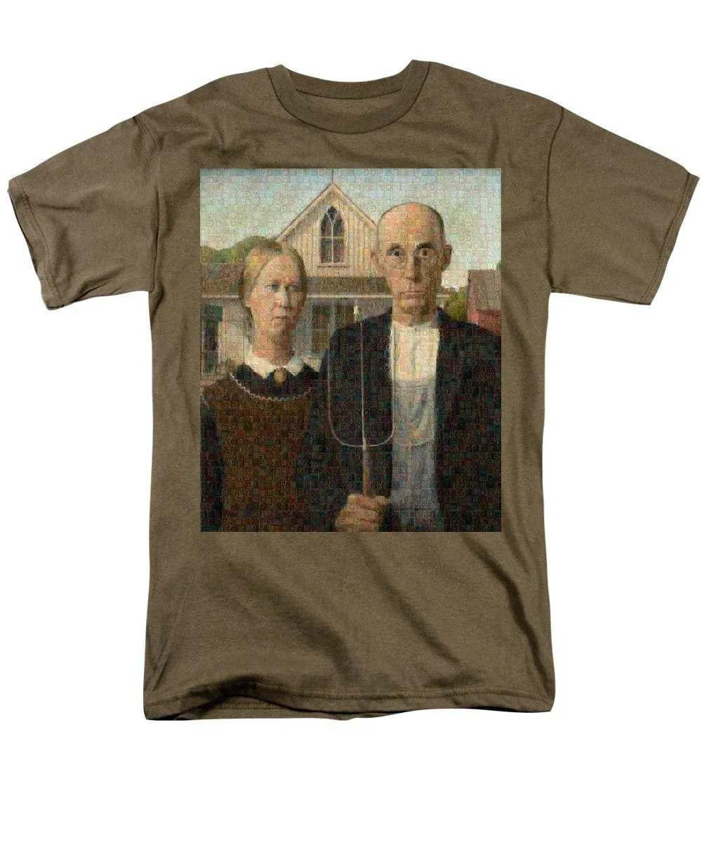 Tribute to American Gothic - Men's T-Shirt  (Regular Fit)