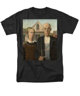 Tribute to American Gothic - Men's T-Shirt  (Regular Fit)