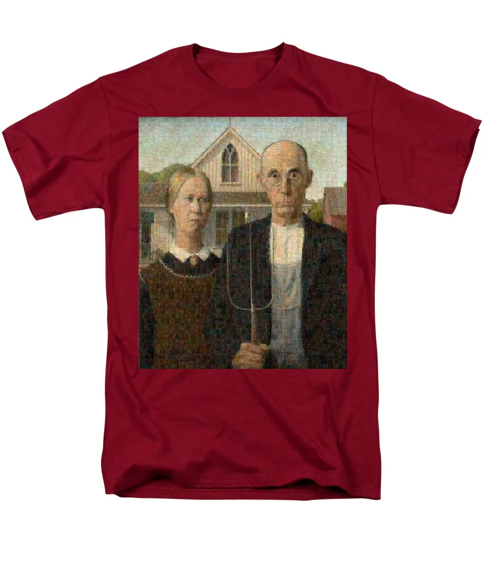 Tribute to American Gothic - Men's T-Shirt  (Regular Fit)