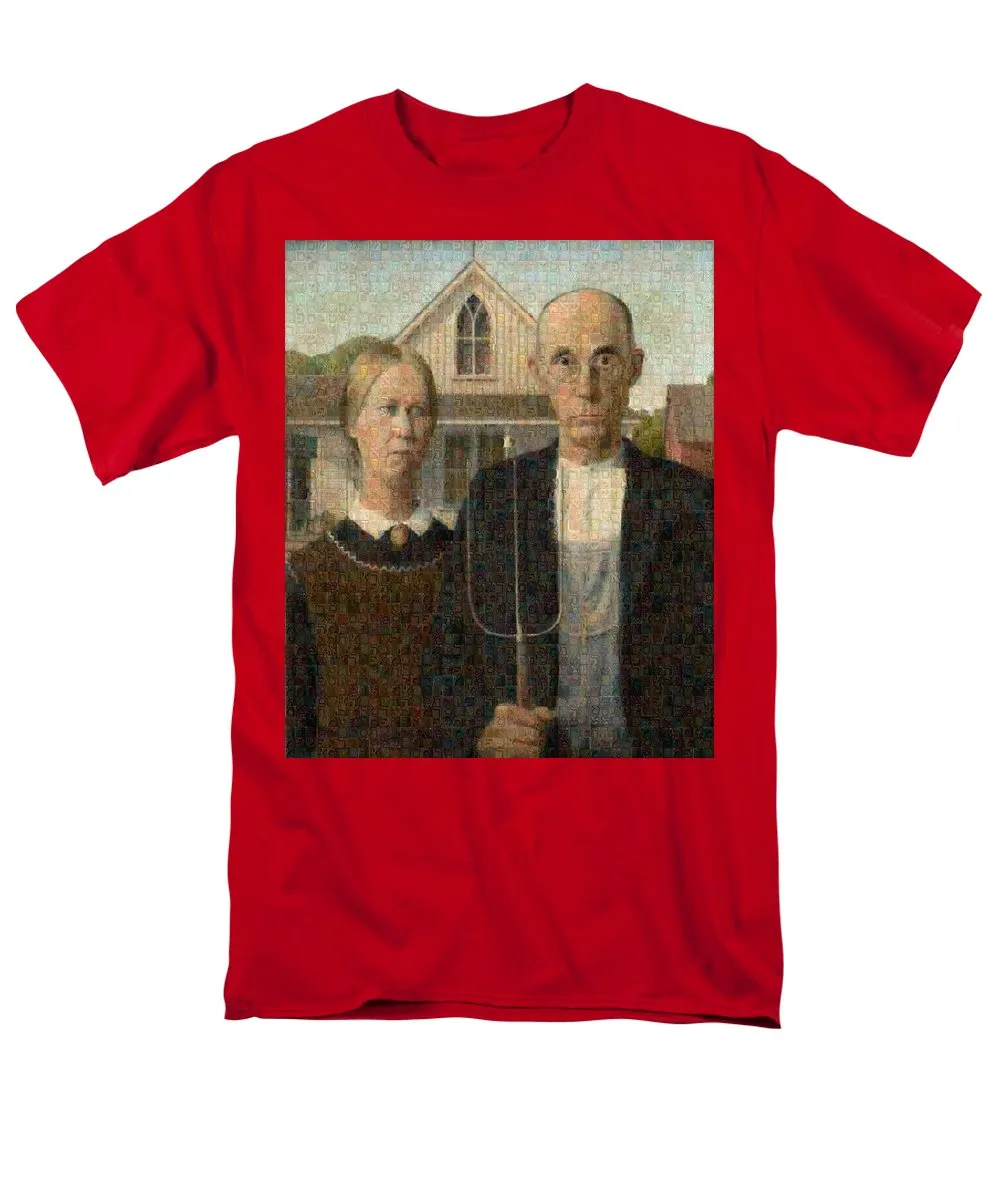 Tribute to American Gothic - Men's T-Shirt  (Regular Fit)