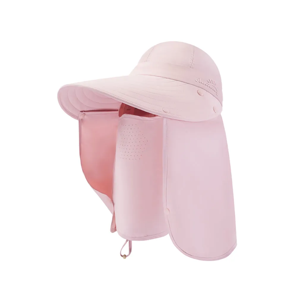 Unisex Sun Protection Fishing Hat with Face Neck Cover Flap Hiking Cap UPF 50 