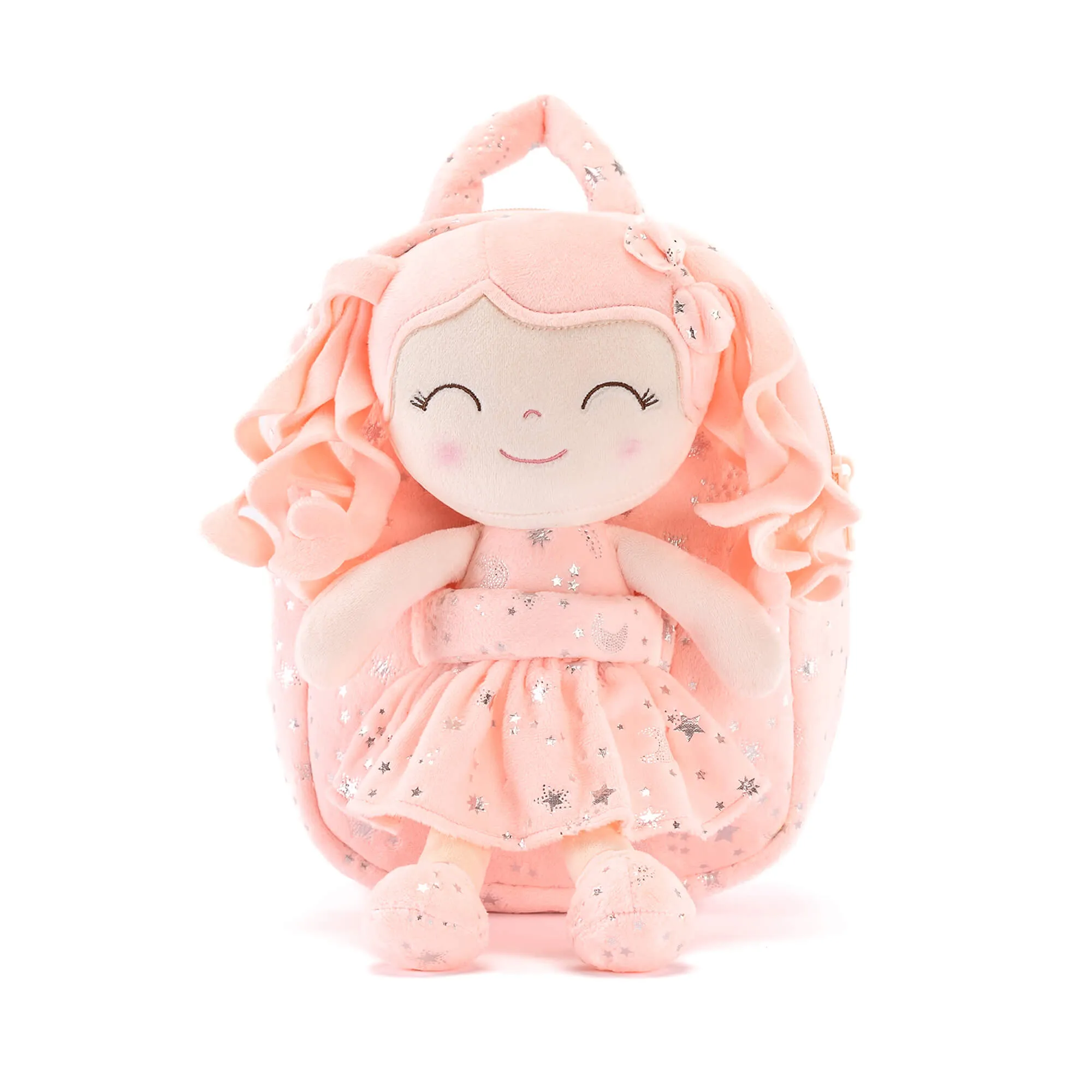(US Only) Gloveleya 9-inch Starry Sky Girl Backpack Coral