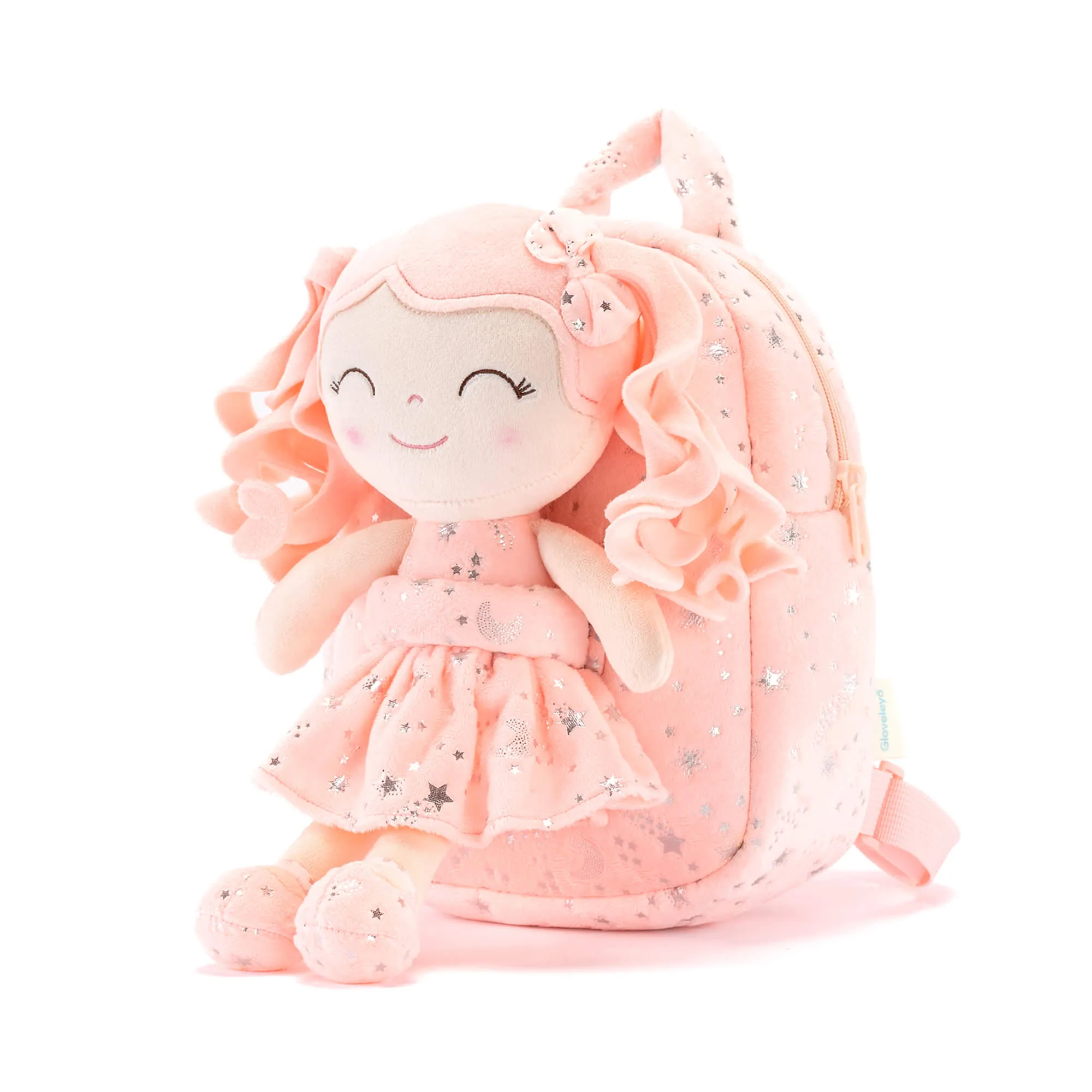 (US Only) Gloveleya 9-inch Starry Sky Girl Backpack Coral