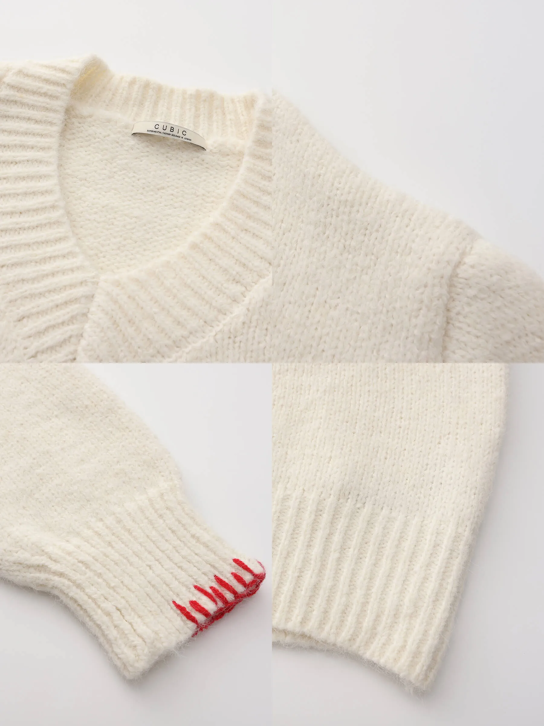 V-Neck Alpaca Knitwear Jumper