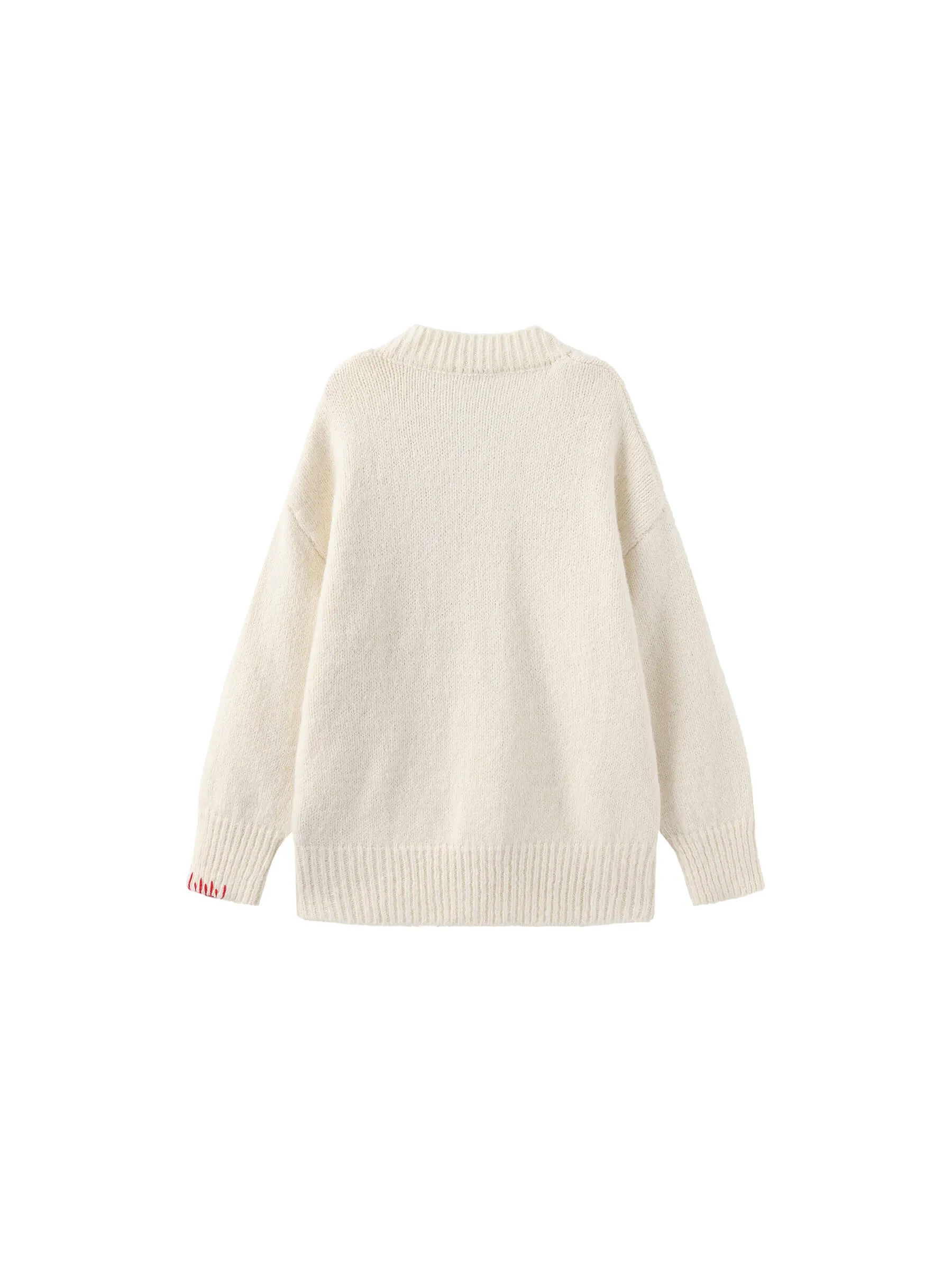 V-Neck Alpaca Knitwear Jumper
