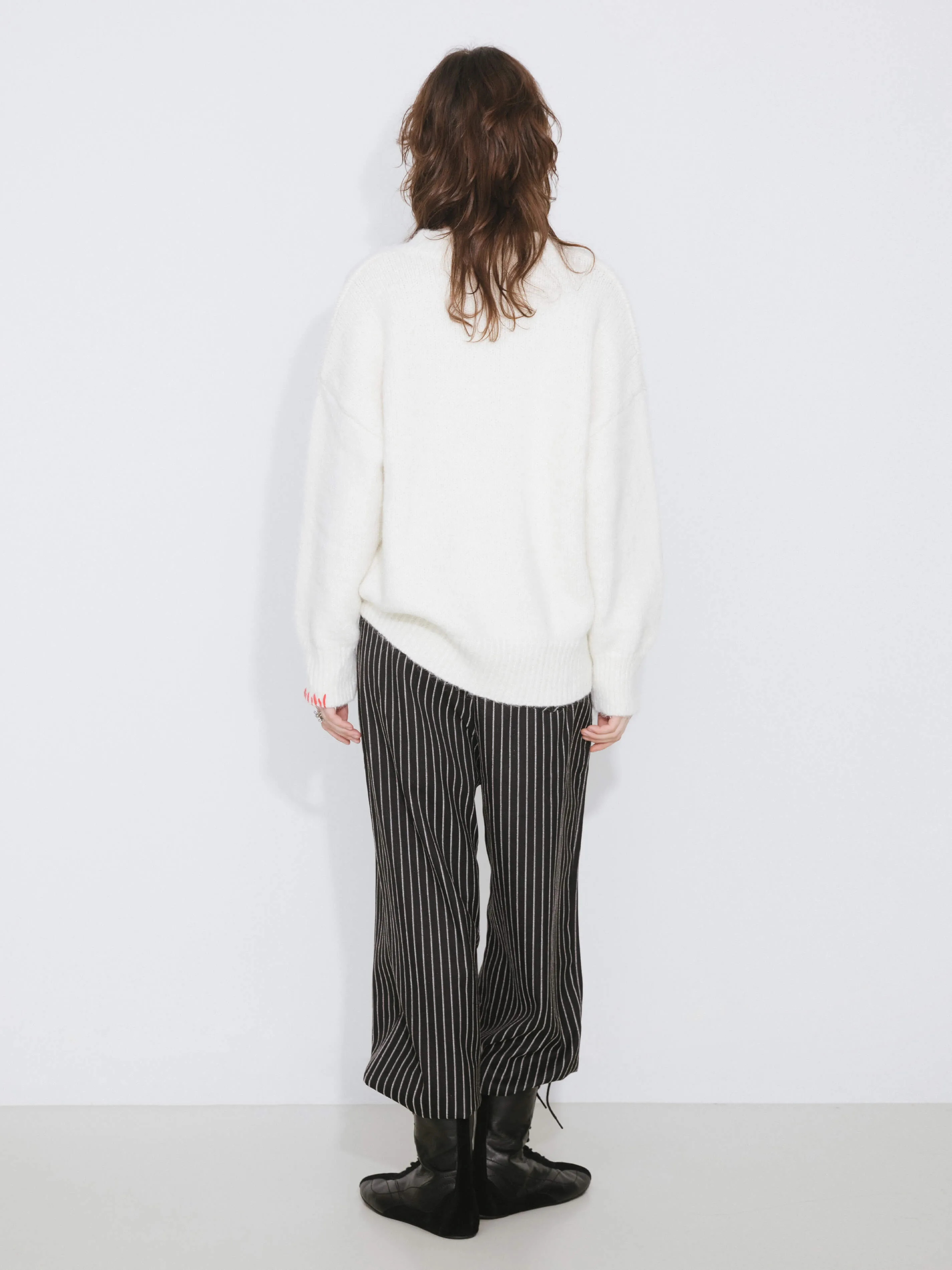 V-Neck Alpaca Knitwear Jumper