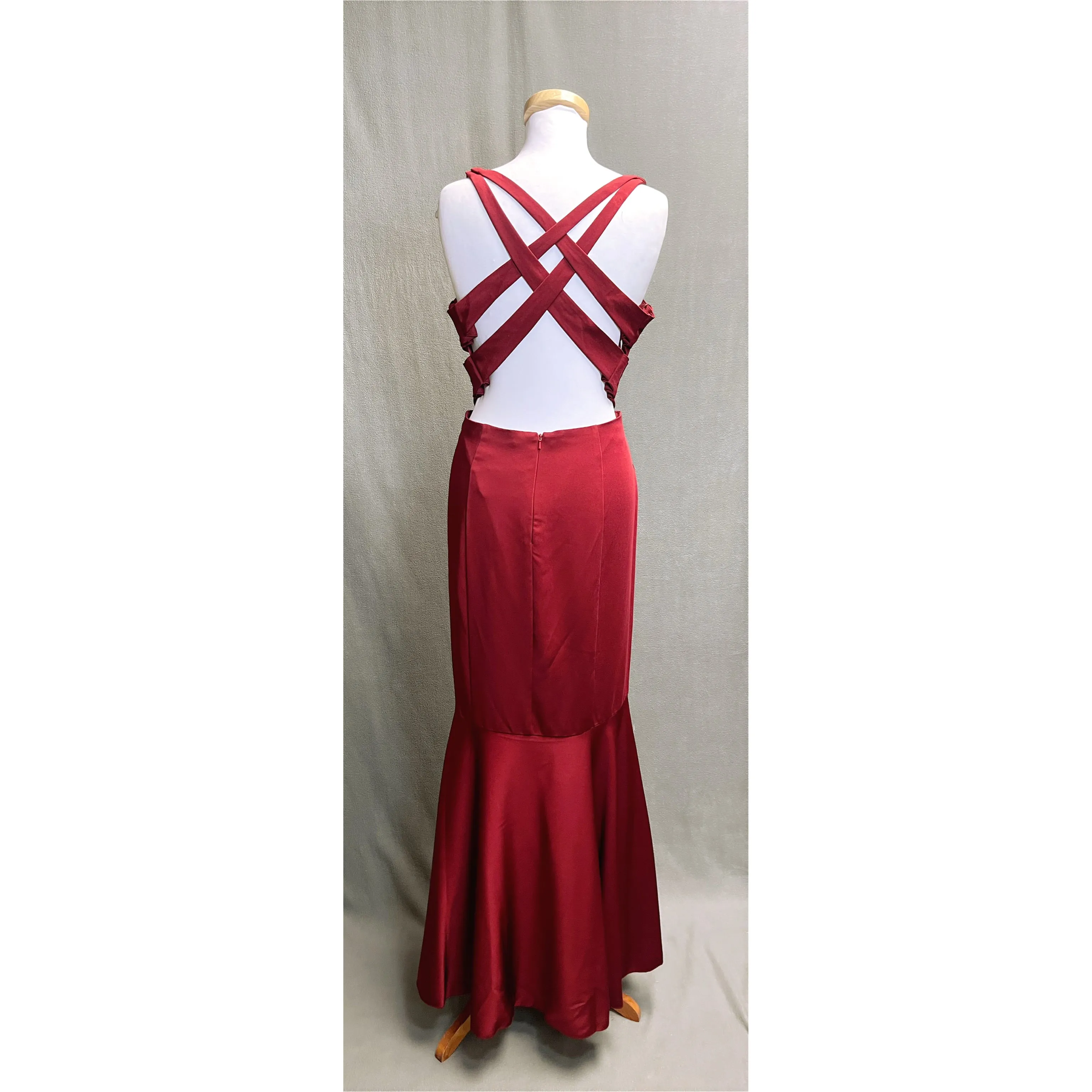 Val Stefani burgundy dress, size 14