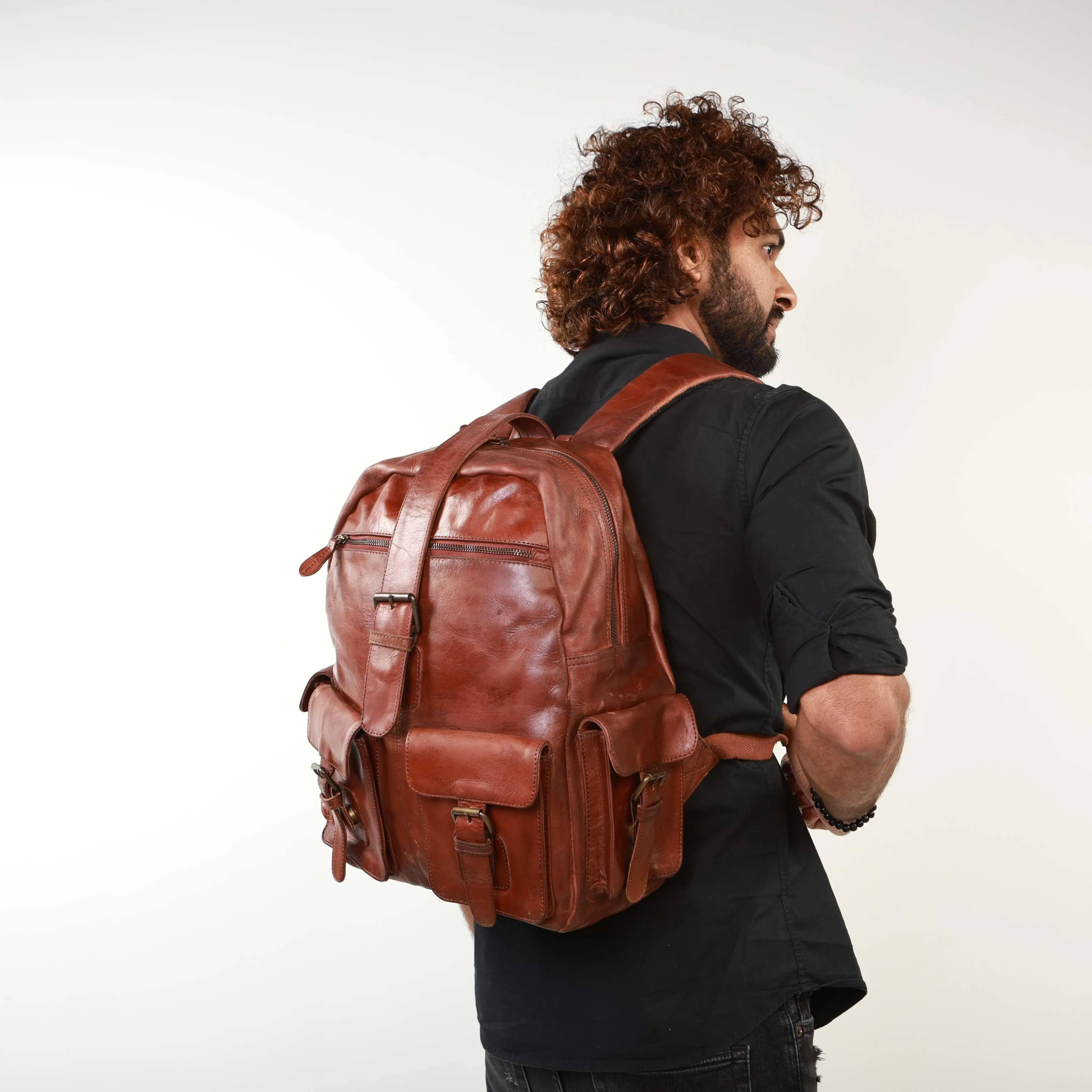Vintage Urban Leather Backpack