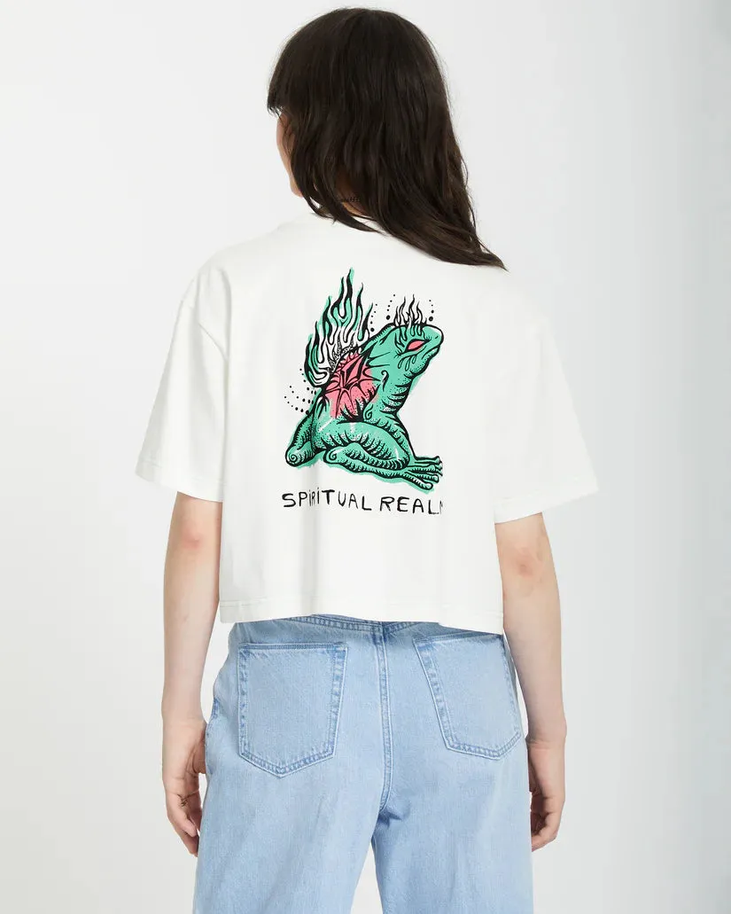 Volcom Women's Alix 1 T-Shirt Star White B3512505_SWH