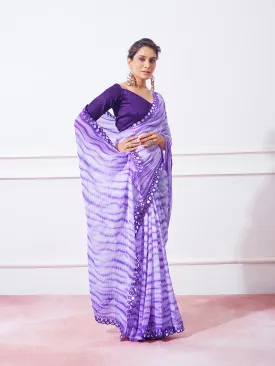 Women Party Wear Leheriya Print Saree with Designer Un Stitched Blouse