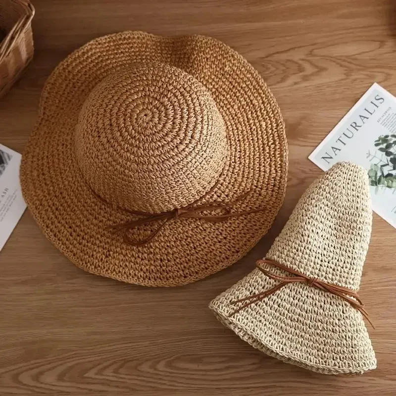 Women's Foldable Straw Beach Hat