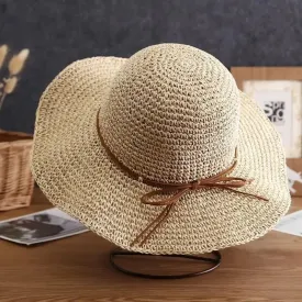 Women's Foldable Straw Beach Hat