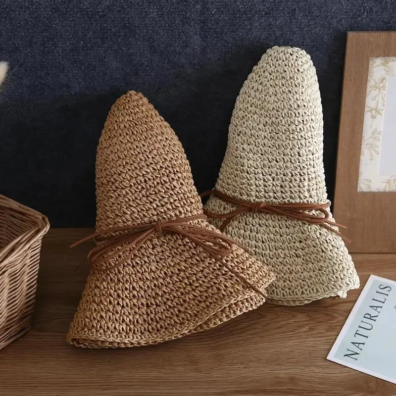 Women's Foldable Straw Beach Hat