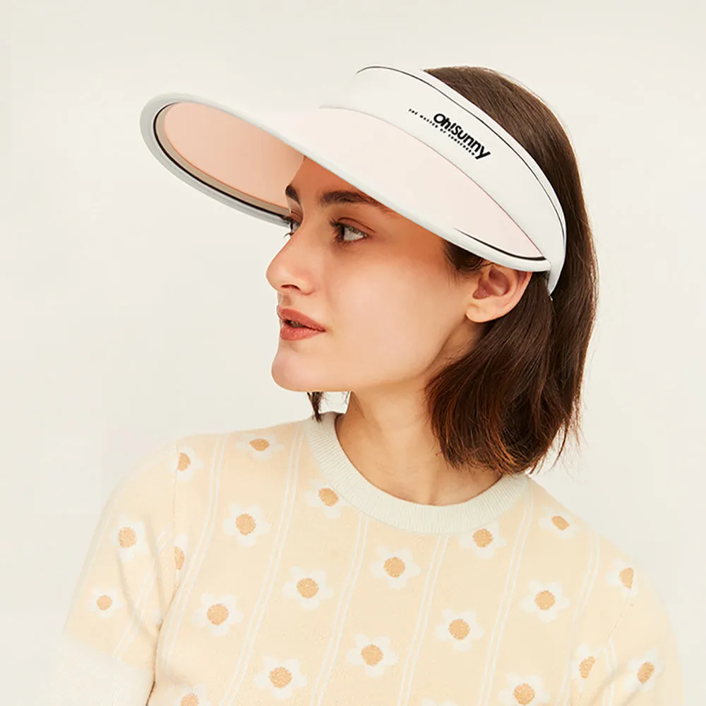 Women's Large Brim Summer UV Protection Beach Adjustable Visor Hats UPF 50 