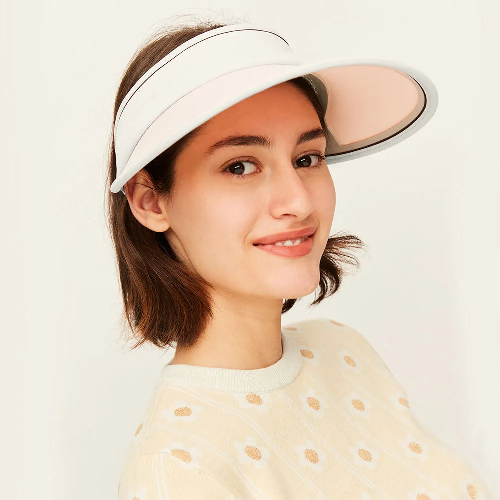Women's Large Brim Summer UV Protection Beach Adjustable Visor Hats UPF 50 