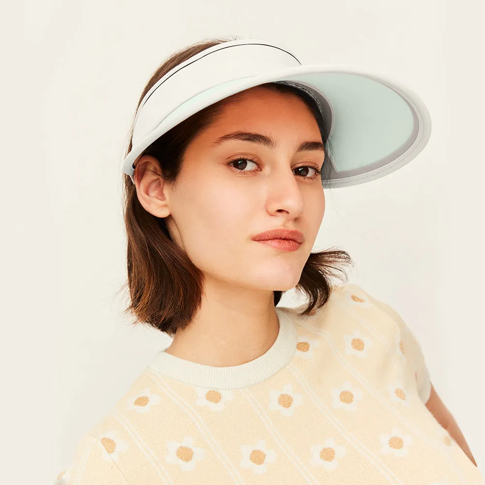 Women's Large Brim Summer UV Protection Beach Adjustable Visor Hats UPF 50 
